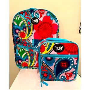 French Bull 16" Multi Colored Bella Set of Backpack and lunch bag